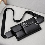 Load image into Gallery viewer, SAC DE POITRINE À BANDOULIÈRE EN CUIR POUR HOMMES
