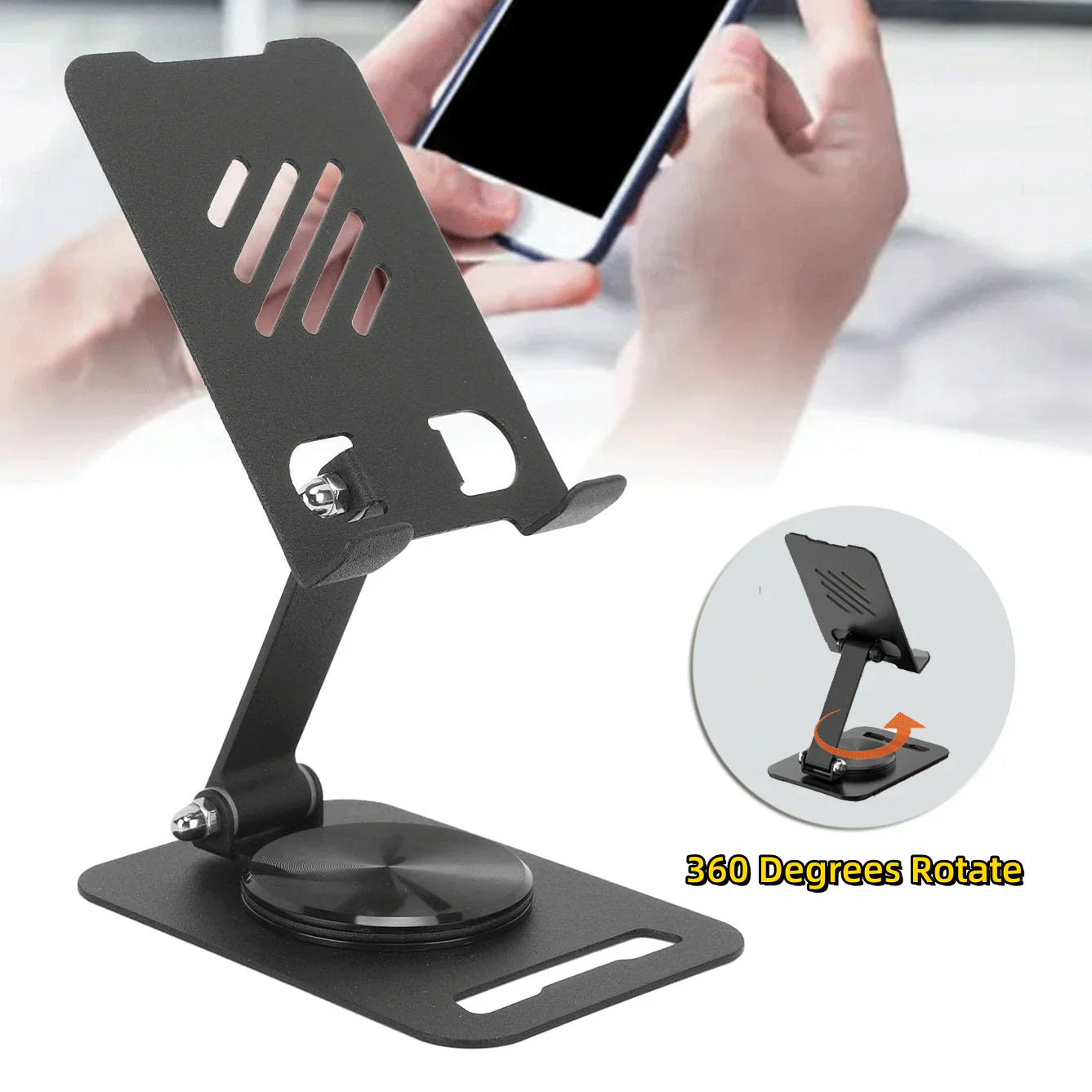 Ouabahas™ - Flexi360 : Le Support de Téléphone Pivotant et Durable pour Votre Confort Quotidien