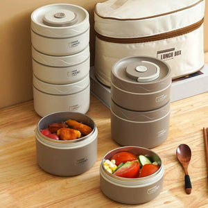 Lunch Box Isothermique en Acier Inoxydable ( 4 Pièces )