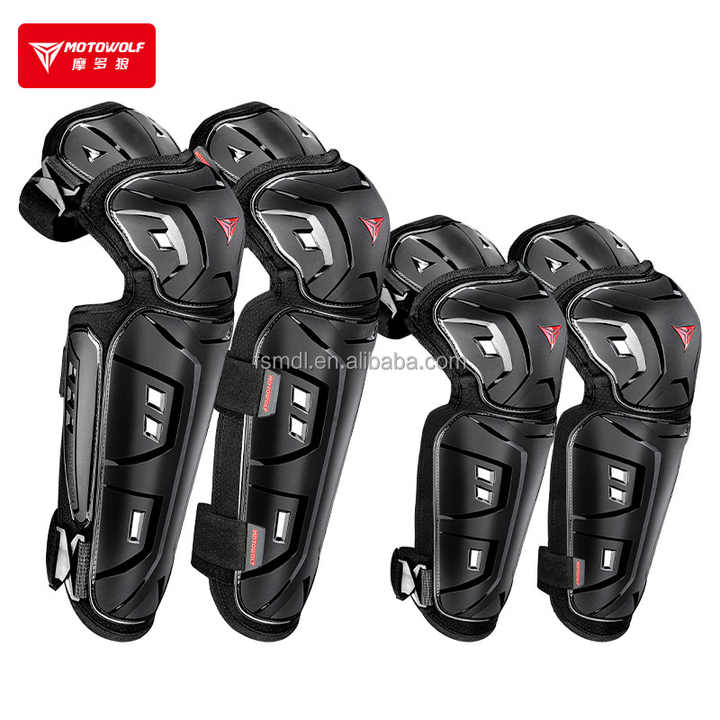 Motowolf™ :🛡️ Ensemble de Protection Moto & Cyclisme (2 genouillères et 2 coudières)