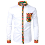 Load image into Gallery viewer, Chemise Traditionnelle Africaine Imprimée à la Cire (Manches Longue)
