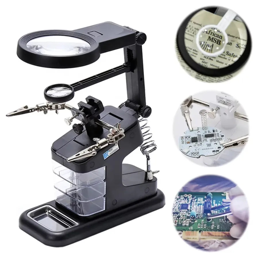 Fer à souder avec loupe LED – Précision et Sécurité pour Tous Vos Projets
