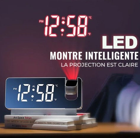 ChronoPro™ Réveil à projection numérique LED