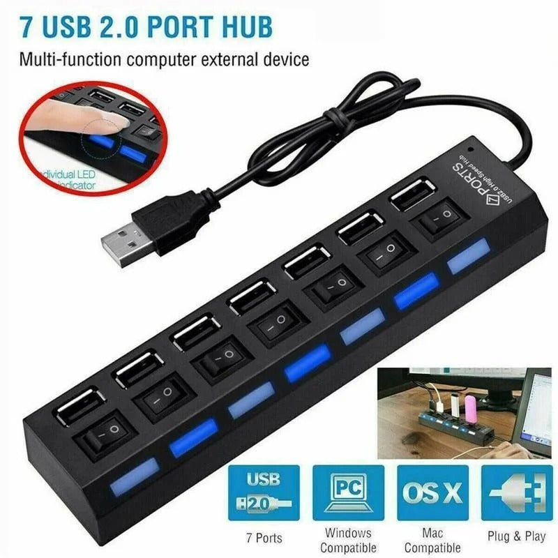 Connecteur d'extension de hub USB à 7 ports