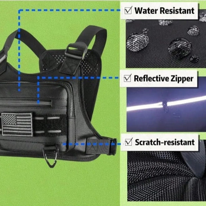 Sac de poitrine de sport antivol pour hommes