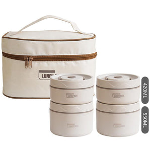 Lunch Box Isothermique en Acier Inoxydable ( 4 Pièces )